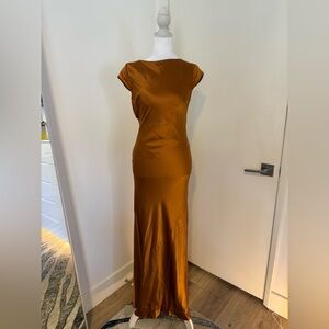 Reformation Gold Maxi Dress